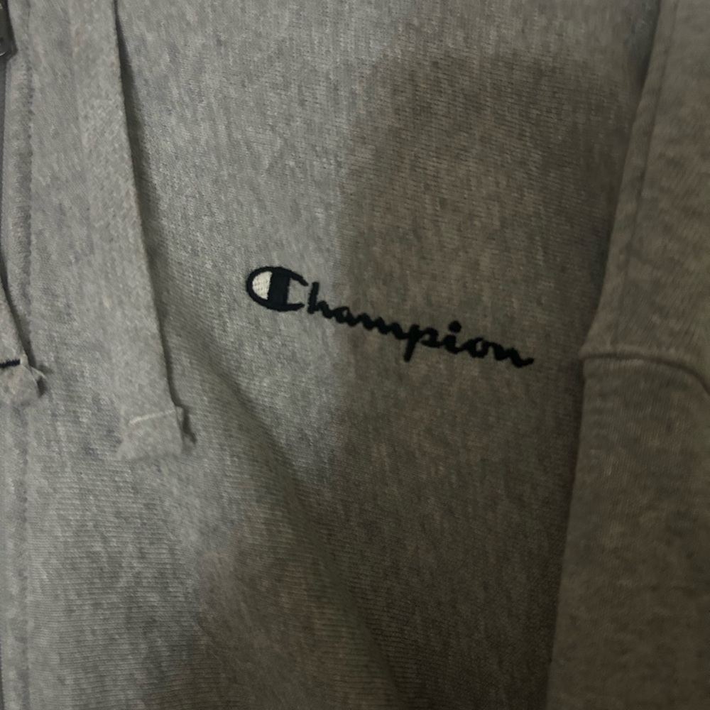 Champion Heather Gray Full-Zip Hoodie - Picture 3 of 5